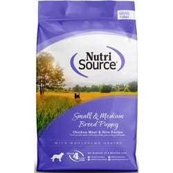 NutriSource Puppy Chicken Meal and Rice Cubes Dog Food 4 lb