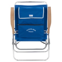 RIO Brands Hiboy 7-Position Blue Beach Folding Chair