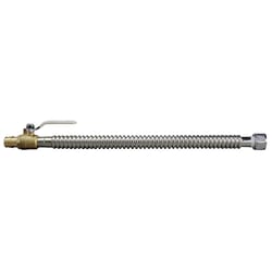 Apollo 3/4 in. Stainless Steel Expansion Pex Water Heater Connector with Ball Valve Standard Port