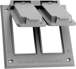 Sigma Engineered Solutions Square Die-Cast Metal 2 gang 4.54 in. H X 4.54 in. W GFCI Cover