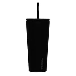 Corkcicle Cold Cup 24 oz Matte Black BPA Free Insulated Straw Tumbler