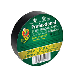 Duck 3/4 in. W X 66 ft. L Black Vinyl Electrical Tape