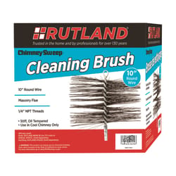 Rutland 10 in. Round Oil Tempered Chimney Brush