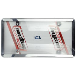 Custom Accessories Silver Plastic License Plate Frame/Cover