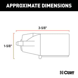 CURT 7 Way RV Blade Connector Plug 3.63 in.