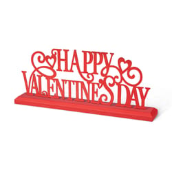 Glitzhome Happy Valentine's day Table Decor Wood/Metal 1 box