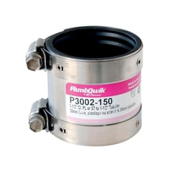 Fernco Proflex Schedule 40 1-1/2 in. Slip X 1-1/2 in. D Hub Neoprene Rubber Shielded Coupling 1 pk