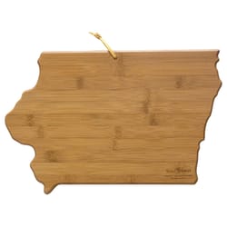 Totally Bamboo 16 in. L X 10 in. W X 1 in. Bamboo Iowa Serving & Cutting Board