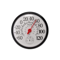 Taylor Dial Hygrometer/Thermometer Plastic Black 13.25 in.