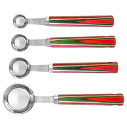 Totally Bamboo Baltique Marrakesh Stainless Steel Multicolored Measuring Spoon Set
