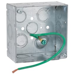 Raco 30.3 cu in Square Metal 2 gang Junction Box Gray