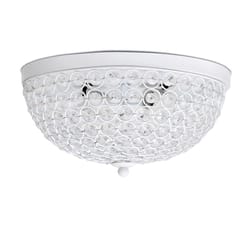 Lalia Home 6.5 in. H X 13 in. W X 13 in. L White Ceiling Light