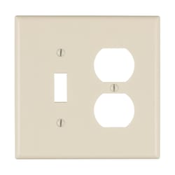 Leviton Light Almond 2 gang Thermoplastic Duplex/Toggle Wall Plate 1 pk