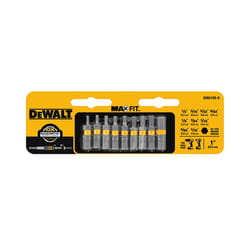 DeWalt Max Fit Hex 1 in. L Insert Bit Set S2 Tool Steel 9 pc