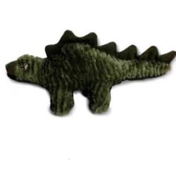 Steel Dog Ruffian Green Plush Dino Stegosaurus Dog Toy Large Sizes 1 pk