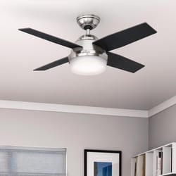 Hunter Dempsey 44 in. Brushed Nickel LED Indoor Ceiling Fan