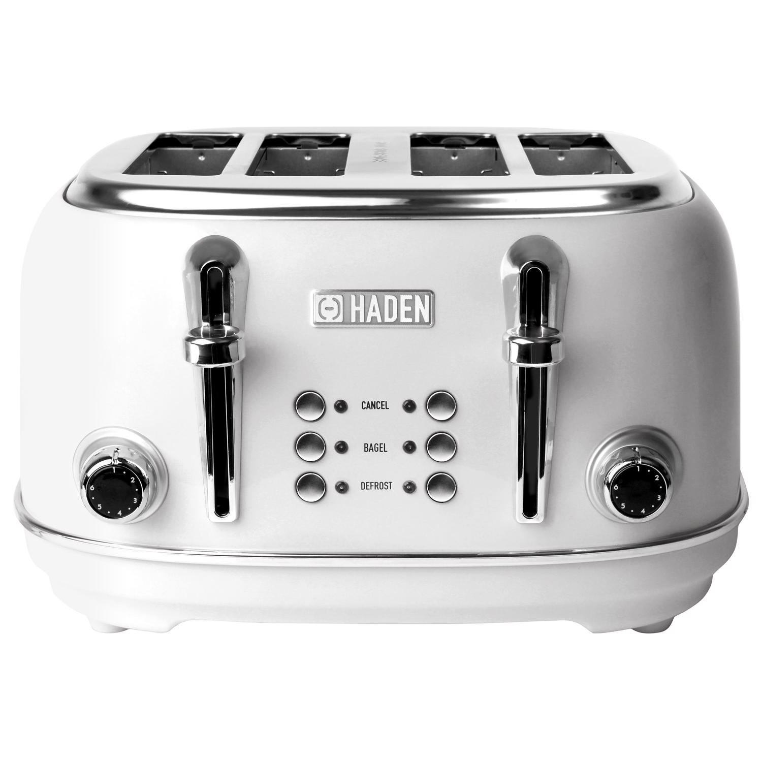 Photos - Toaster Haden Heritage Stainless Steel White 4 slot  8 in. H X 13 in. W X 1 