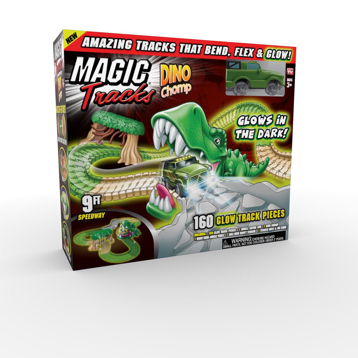 Magic Tracks Dino Chomp Glow in The Dark Race Track Multicolored 160 pc Mfr MTDINO MC8 2 Ace Hardware