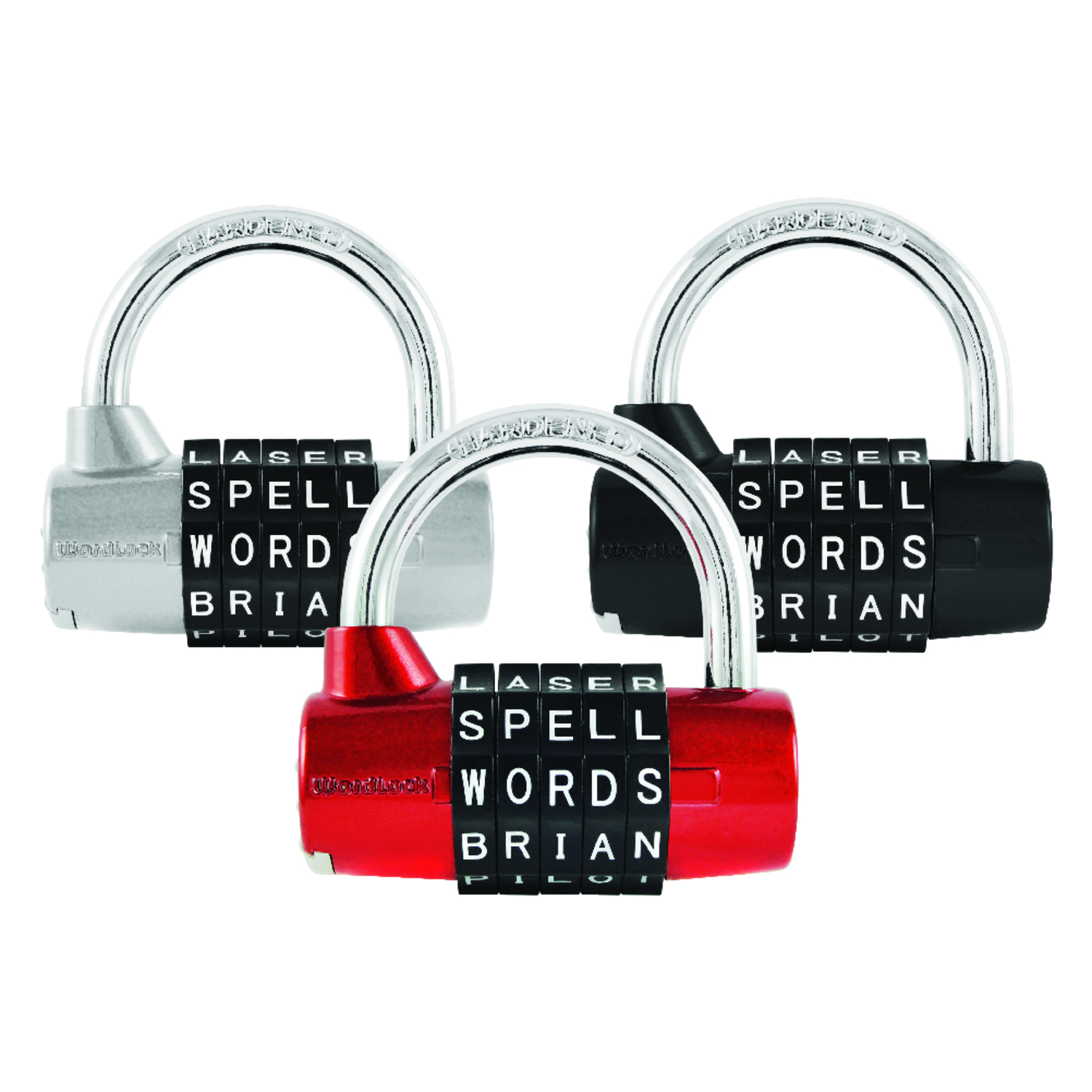 Wordlock 2.62 in. H X 2.5 in. W X 2-1/2 in. L Steel 5-Dial Combination ...