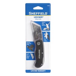 Sheffield 6 in. Folding Lock Back Utility Knife Black 1 pc