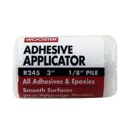 Wooster Woven Fabric 3 in. W X 1/8 in. Regular Adhesive Applicator Roller Cover 1 pk