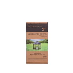 Pet Gazebo Galvanized Steel Pet Kennel Earth Taupe 36 in. H X 36 in. W X 36 in. D