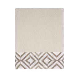 Avanti Linens Harlow Ivory Polyester Concentric Diamonds Hand Towel 1 pc