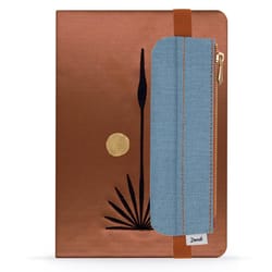 Denik 7 in. H X 2 in. W Denim Distressed Notebook Pouch Blue