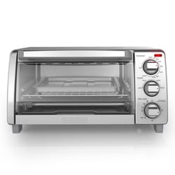 Black+Decker Stainless Steel Silver Toaster Oven 9.33 in. H X 11.97 in. W X 17.2 in. D