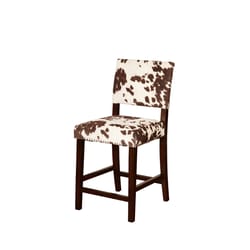 Linon Home Decor Brown Polyester Barstool 24 in.