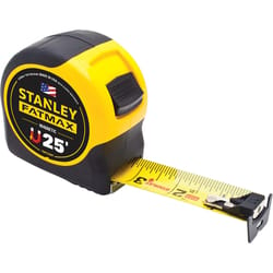 Stanley FatMax 25 ft. L X 1.25 in. W Compact Wide Blade Magnetic Tape Measure 1 pk