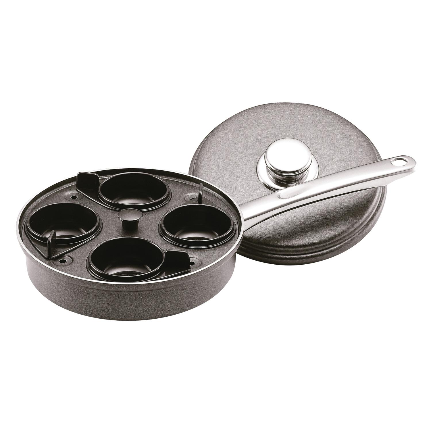 Farberware Aluminum/Stainless Steel Egg Poacher 4 pocket Gray Sansujyuku sansujyuku.com