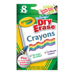 Crayola Low Odor Assorted Color Dry Erase Crayons 8 pk