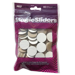 Magic Sliders Tan 1 in. Adhesive Felt Heavy Duty Glide 60 pk