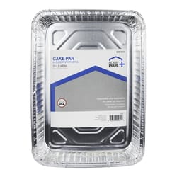 Home Plus Durable Foil 9 in. W X 13 in. L Cake Pan Silver 1 pk