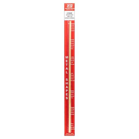 K&S 0.032 in. X 1/4 in. W X 12 in. L Brass Metal Strip K&S 0.032 in. X 1/4 in. W X 12 in. L Brass Metal Strip