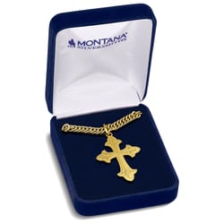 Montana Silversmiths Men's Harvest Moon Cross Gold Necklace
