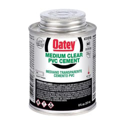 Oatey Clear Cement For PVC 8 oz