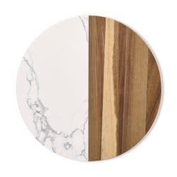 HIC Kitchen 10 in. L X 10 in. W X 1 in. Marble/Wood Cheese Board 1 pk