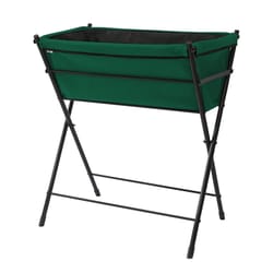 VegTrug Poppy Go 31.1 in. H X 25.5 in. W Steel Planter Green