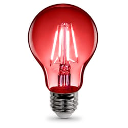 Feit A19 E26 (Medium) Filament LED Bulb Red 30 Watt Equivalence 1 pk