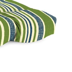 Jordan Manufacturing Blue/Green Stripe Polyester Wicker Settee Cushion 4 in. H X 19 in. W X 46 in. L