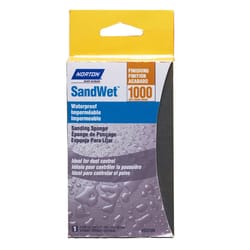 Norton SandWet 4-3/4 in. L X 2-7/8 in. W X 1 in. 1,000 Grit Extra Fine Small Area Sanding Sponge