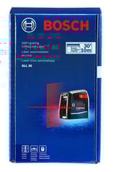 Bosch 2 beam Self Leveling Cross-Line Laser 30 ft. 4 pc