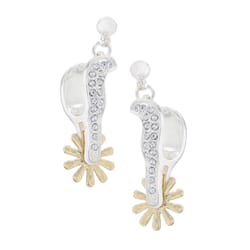 Montana Silversmiths Women's Sparkling Spurs Drop Gold/Silver Earrings Water Resistant
