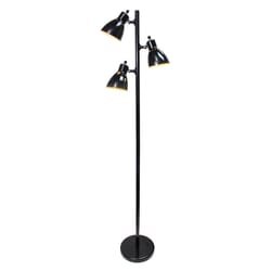 Creekwood Home 64 in. Metallic Black Floor Lamp