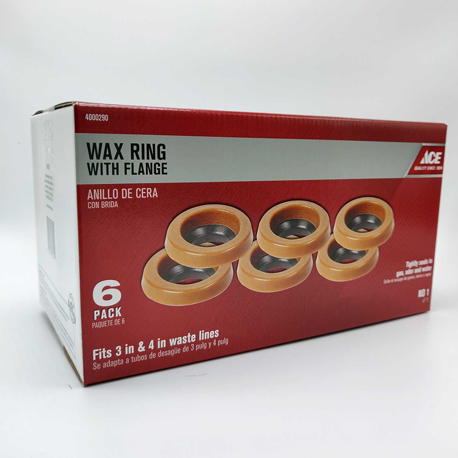 Ace Wax Ring with Flange For 3 in. and 4 in. Waste Lines Ace Hardware