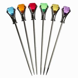 Prodyne Diamond Head Multicolored Acrylic Martini Picks