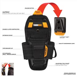 ToughBuilt 5 in. W X 13 in. H Polyester Technician Tool Pouch 7 pocket Black/Gray 1 pc