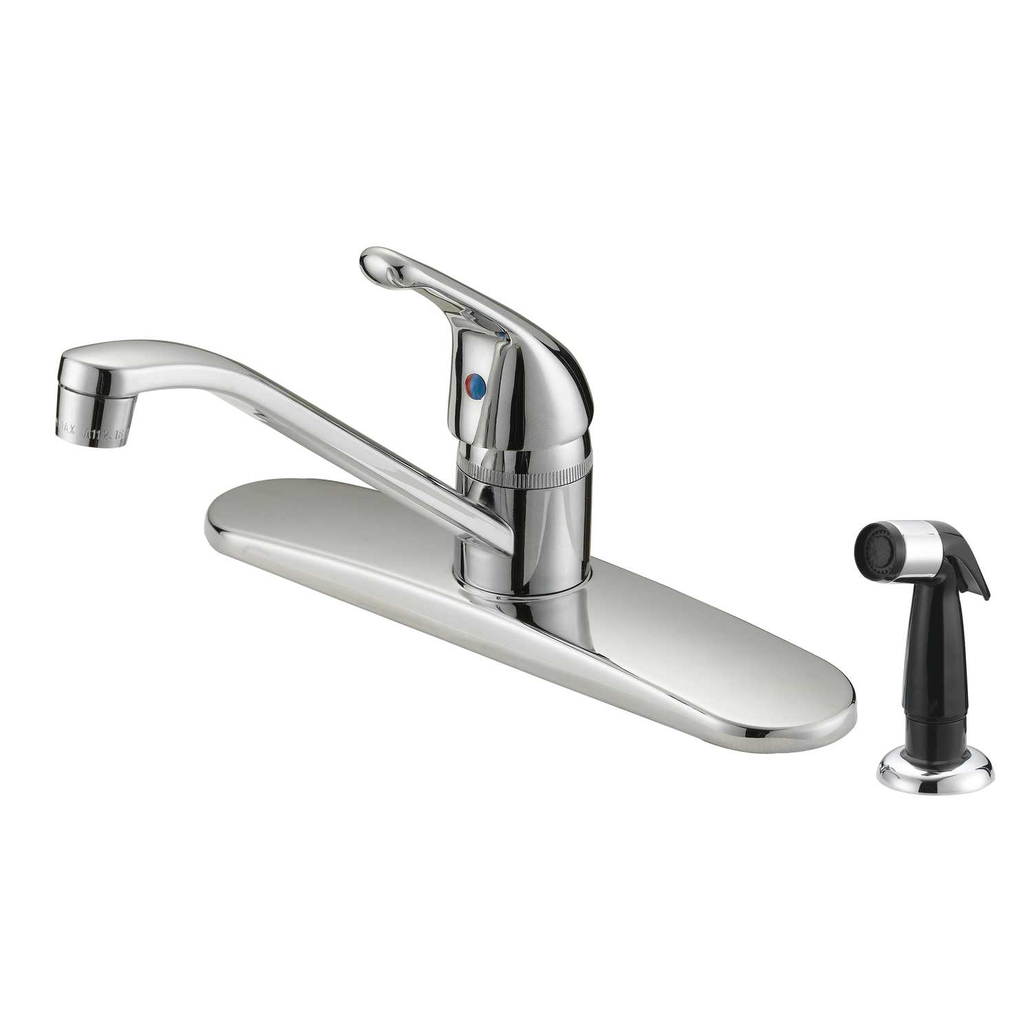 B K One Handle Chrome Kitchen Faucet Side Sprayer Included Ace